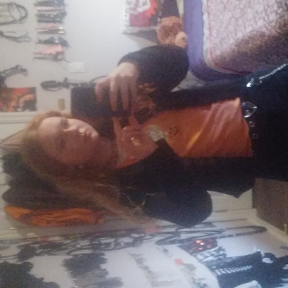 Black Lipstick jacket with lace pockets - Picture 1 of 4